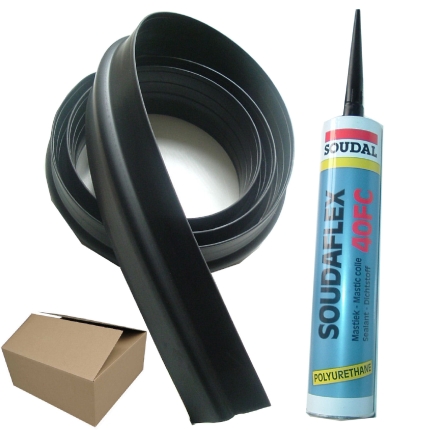 Universal 14ft 6” - 20mm High Garage Door Rubber Floor Threshold Seal Kit