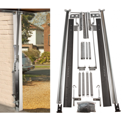 Universal Retractable Garage Door Lifting Gear - Cranked Arm for Narrow Openings