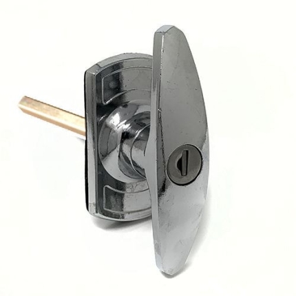 Henderson Henderson T-Handle Lock 18mm Spigots Long Shaft - Chrome