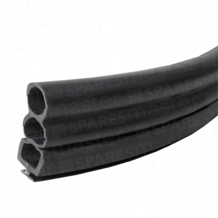 Roller Doors Safety Edge Rubber Roller Door Bottom Weather Seal Triple Chamber - For 77mm Lath